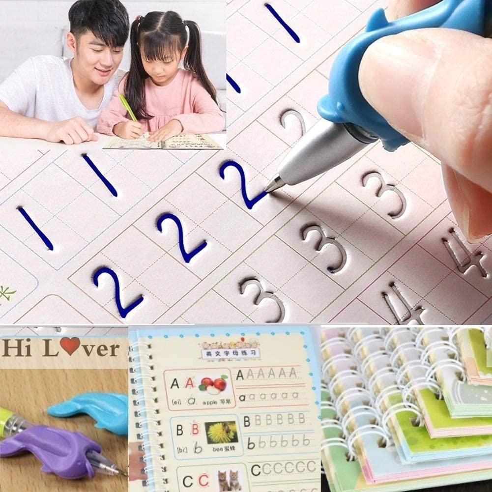 ✨ Magic Reusable Writing Book (4 Book + 10 Refill)