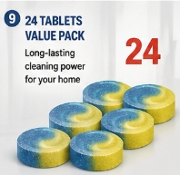 Magic Bubble Dual-Action Toilet & Drain Cleaning Tablets (24 Tablets)