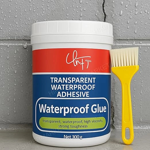Transparent Waterproof Glue with Brush (Pack of 2)